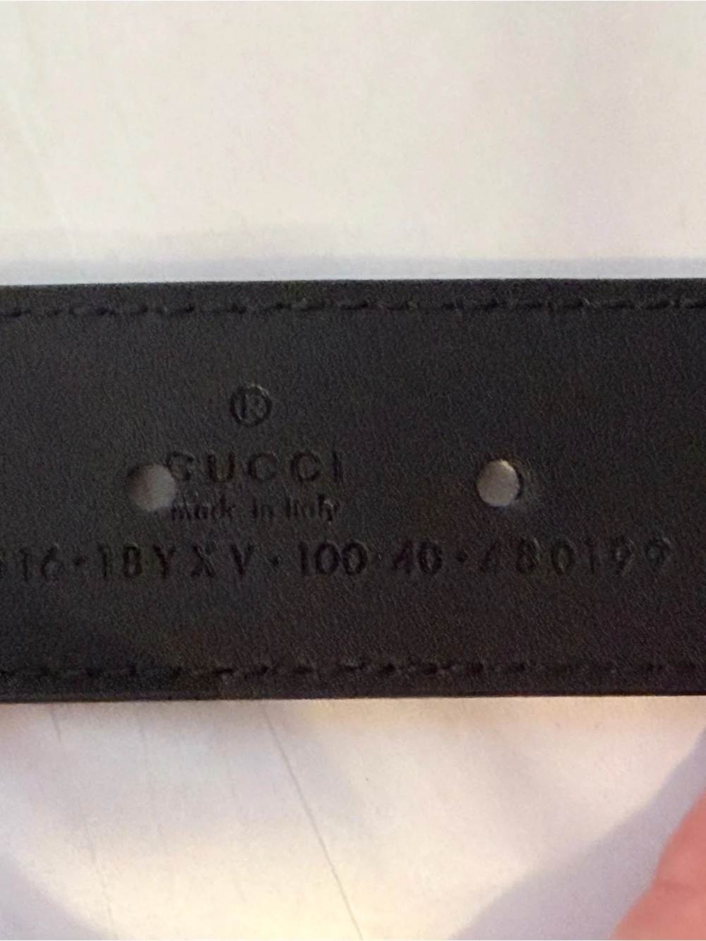 Gucci Black Leather Belt with Dark Green Double G Buckle